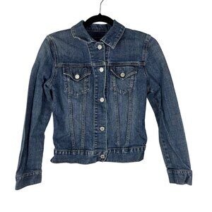 VTG Y2K Gap S Stretch Denim Jacket Button-Up Stretch Classic Blue